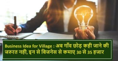 Business Idea for Village